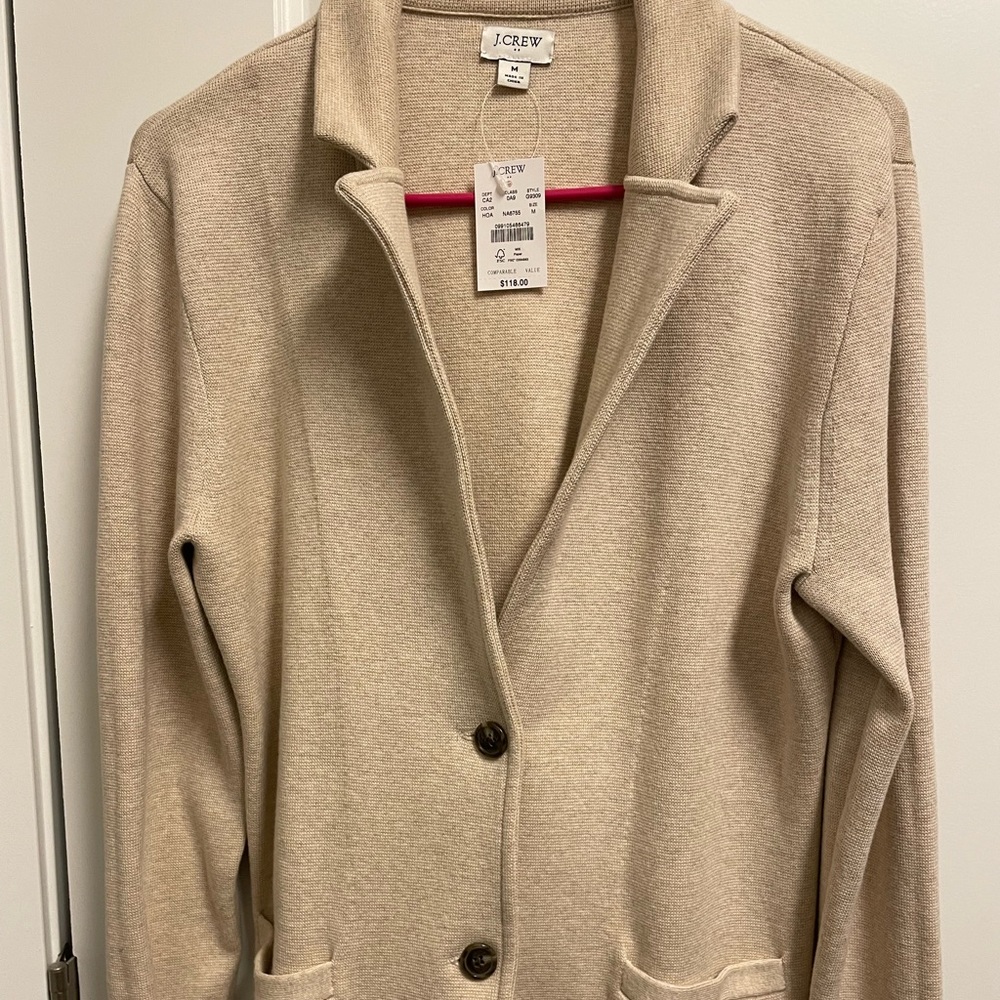 J.crew factory sweater blazer NWT